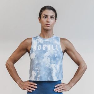 NoBull Blue Tie Dye Muscle Tank. Size xs